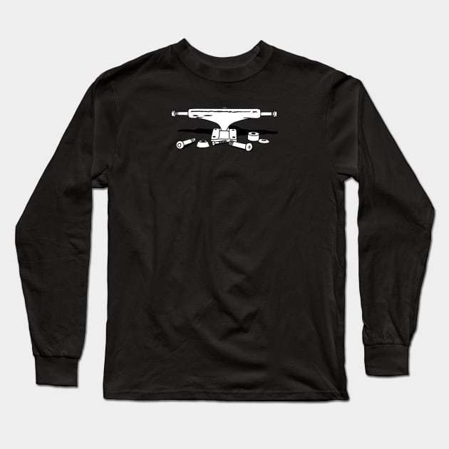 Skateboard Long Sleeve T-Shirt by kalemstudio